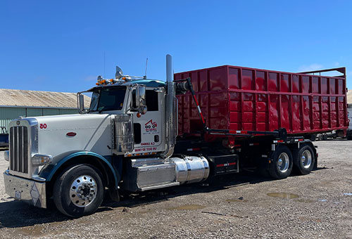 40 yard dumpster on truck